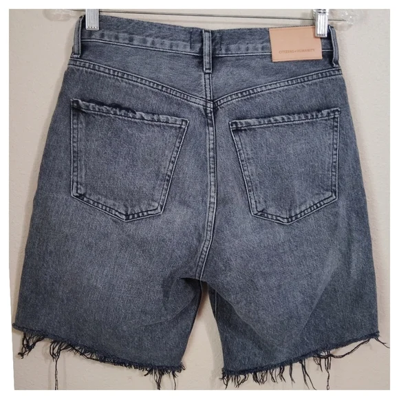 Citizens of Humanity Camilla Frayed-Hem Shorts Size 25 - Picture 4 of 8